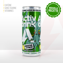 Charger l'image dans la galerie, ACTIVDRINK saveur Menthe / Citron - pack de 24 canettes