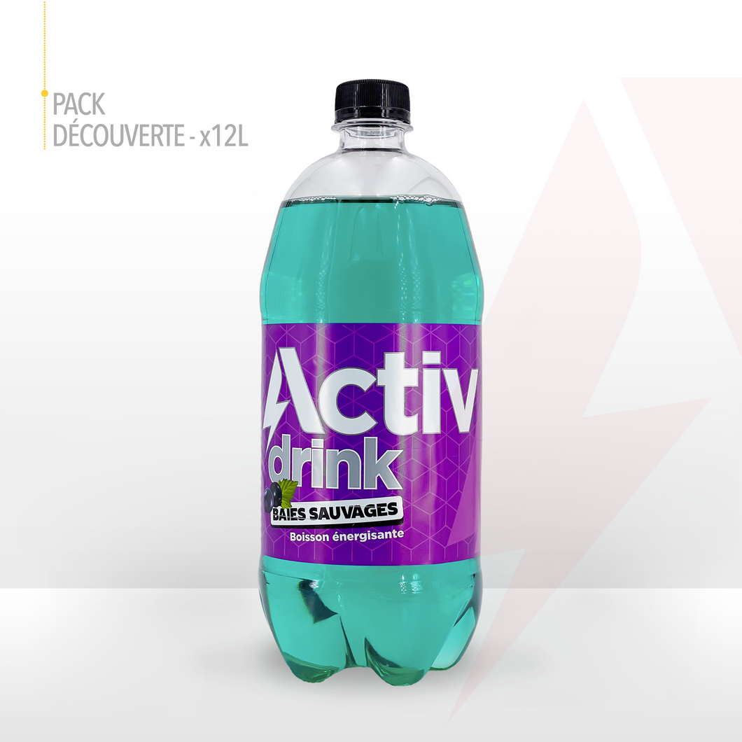 ACTIVDRINK - Pack Découverte de 12 bouteilles Baies Sauvages