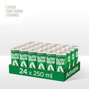 ACTIVDRINK saveur Menthe / Citron - pack de 24 canettes