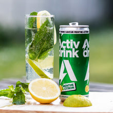 Charger l'image dans la galerie, ACTIVDRINK saveur Menthe / Citron - pack de 24 canettes