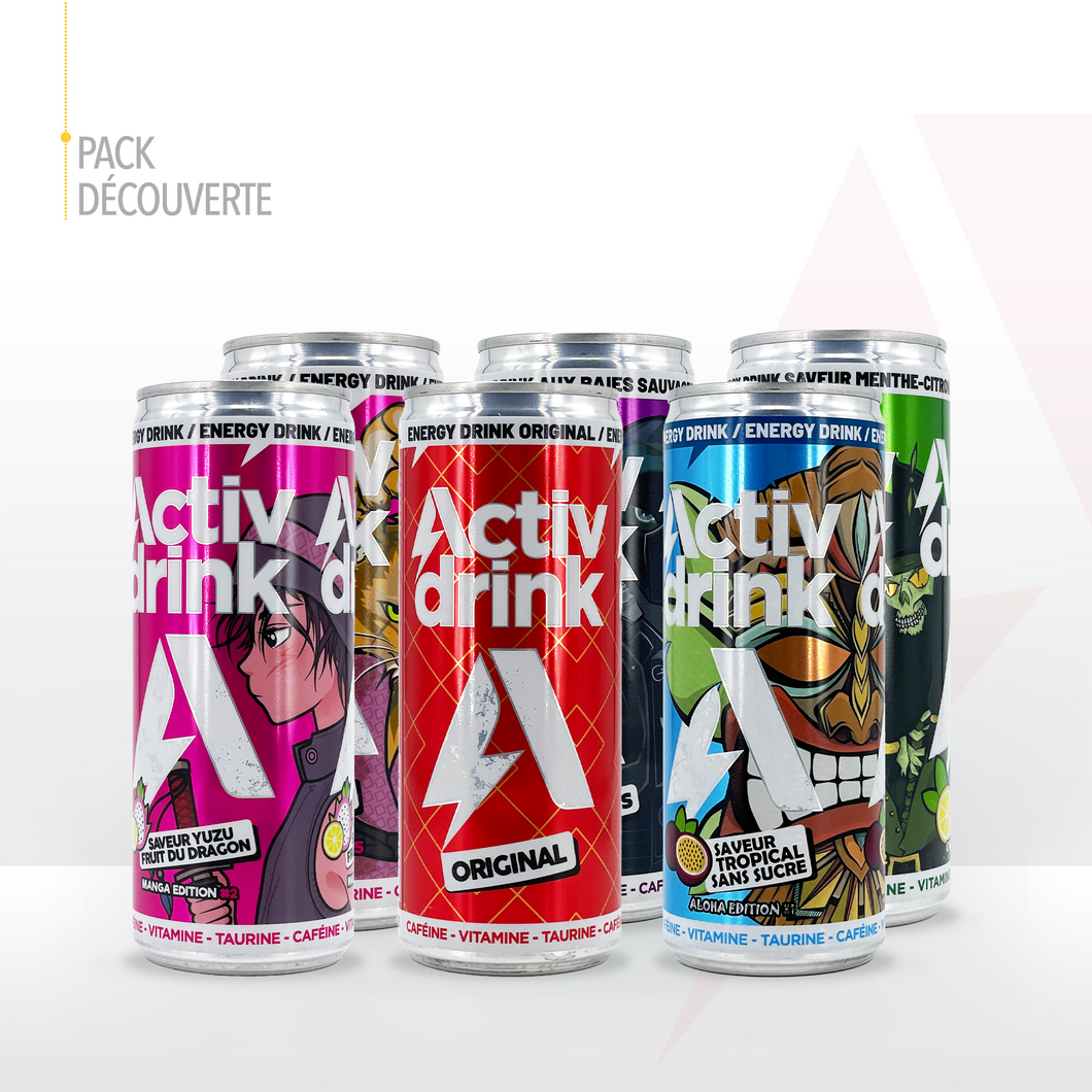 ACTIVDRINK - Pack Découverte de 5 canettes