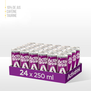 ACTIVDRINK aux baies sauvages - pack de 24 canettes